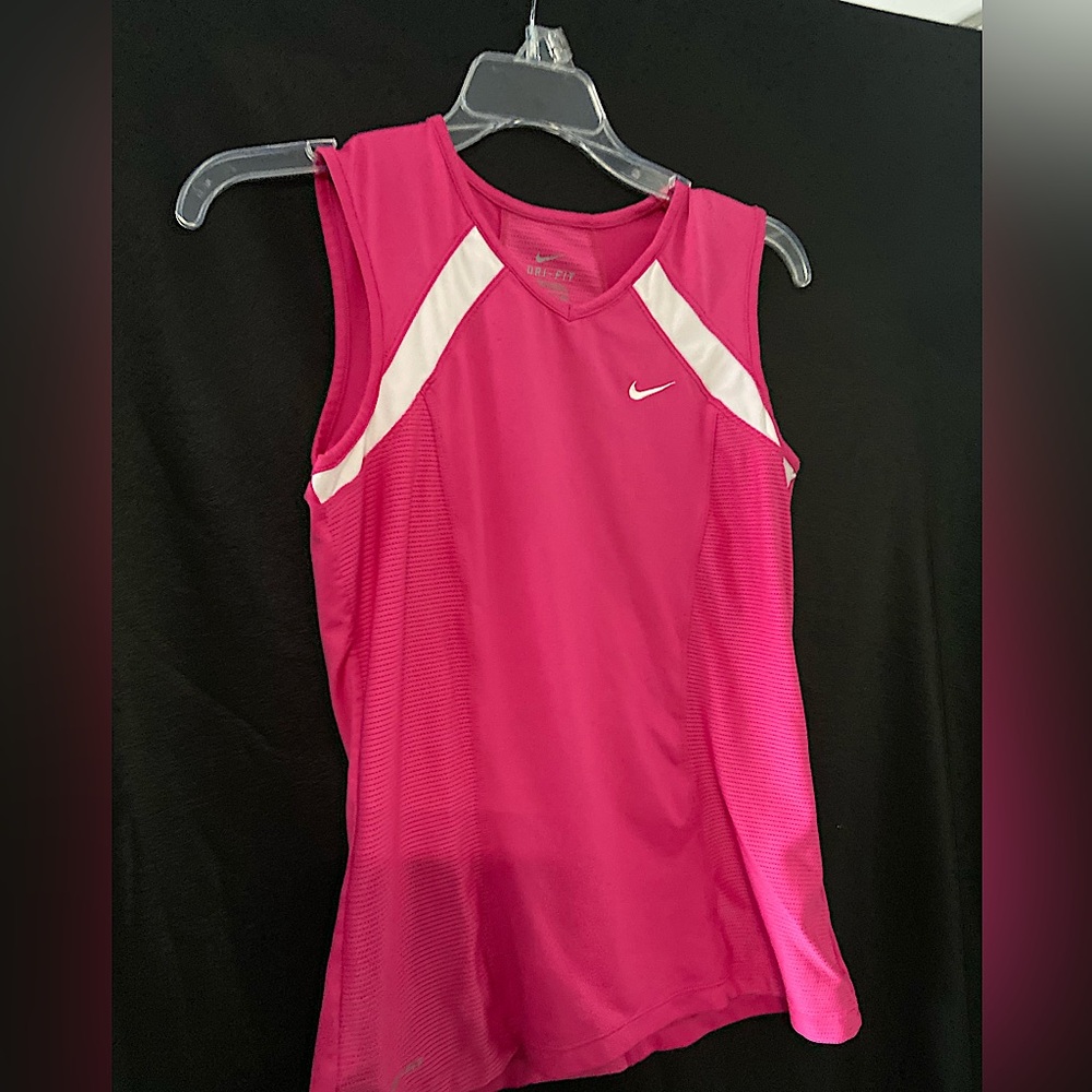 Nike DriFit Pink V-neck Sleeveless Tank Athletic NWOT Size XL